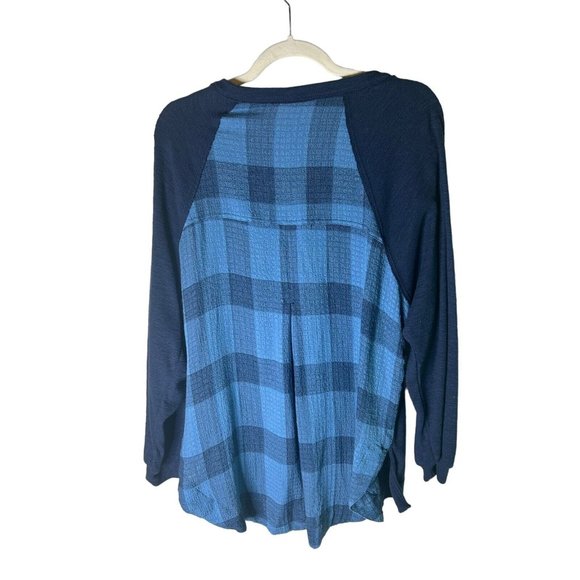 Anthropologie Pilcro Pullover V-Neck blouse combo Sz M - Picture 3 of 9